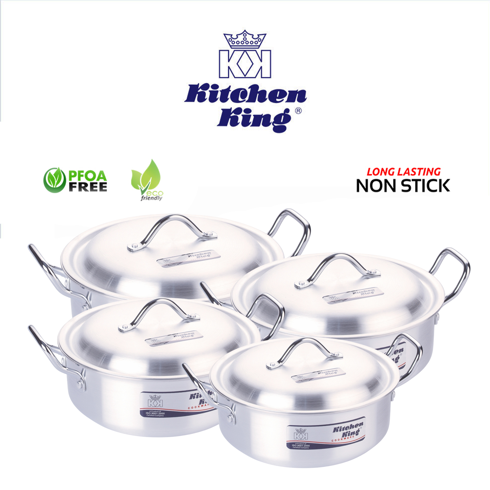 KK  Metal-Finish Unique Wok Set (10x13) (26,28,30,33CM)